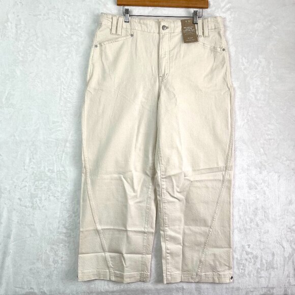 Madewell The Perfect Vintage Jeans Womens 33 Cream Wide Leg Pants